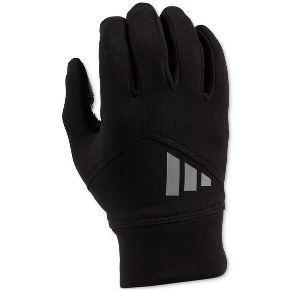 Adidas Men's Black COLD RDY Running Reflective Touch Screen Grip Gloves Size M/L - Picture 1 of 11